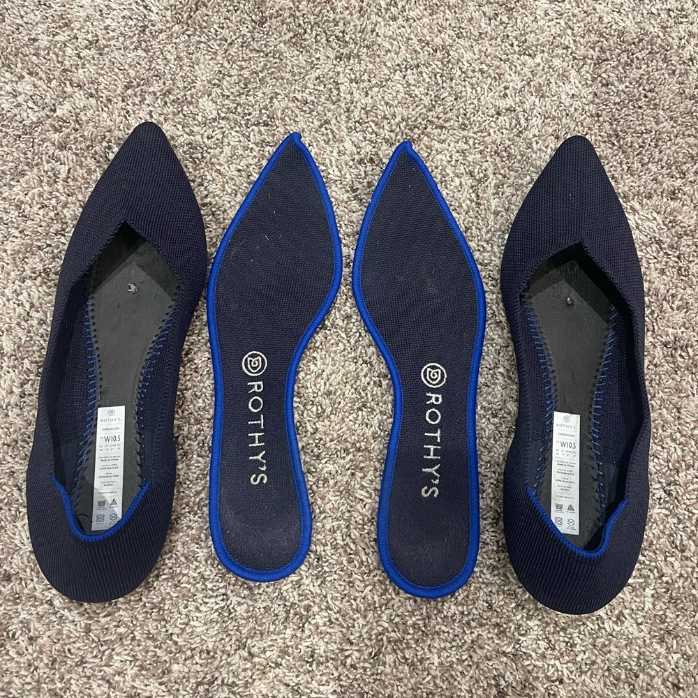 Rothy’s The Point Navy Women’s Size 10.5 - Picture 8 of 9